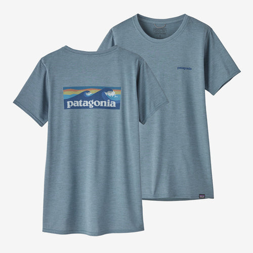 Patagonia Women’s Cap Cool Daily Graphic Shirt Board Short Logo: Light Plume Grey